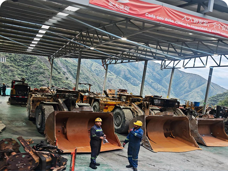 Ստորգետնյա հանքարդյունաբերության բեռնիչներ և բեռնատարներ Կոլումբիայում FAMBITION նախագծում